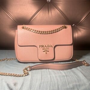 Prada Saffiano Flap Shoulder Bag